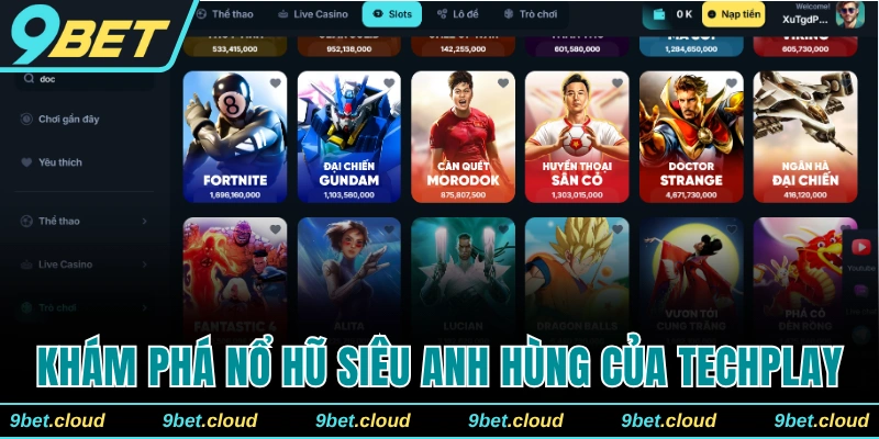 Khám phá nổ hũ Siêu Anh Hùng của TechPlay